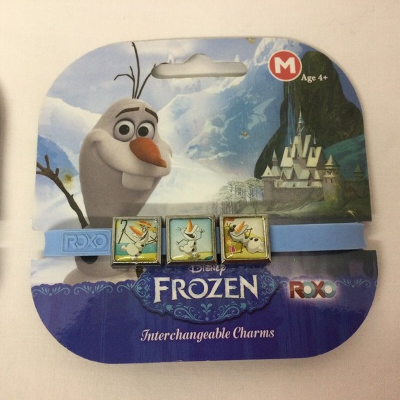 Disney Frozen Interchangeable Bracelet Charms Roxo Medium 2-Pk Olaf. Elsa Anna - Picture 3 of 8